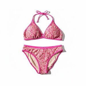 Cupshe Pink Leopard Bikini Size Large NWT
